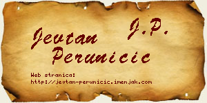 Jevtan Peruničić vizit kartica